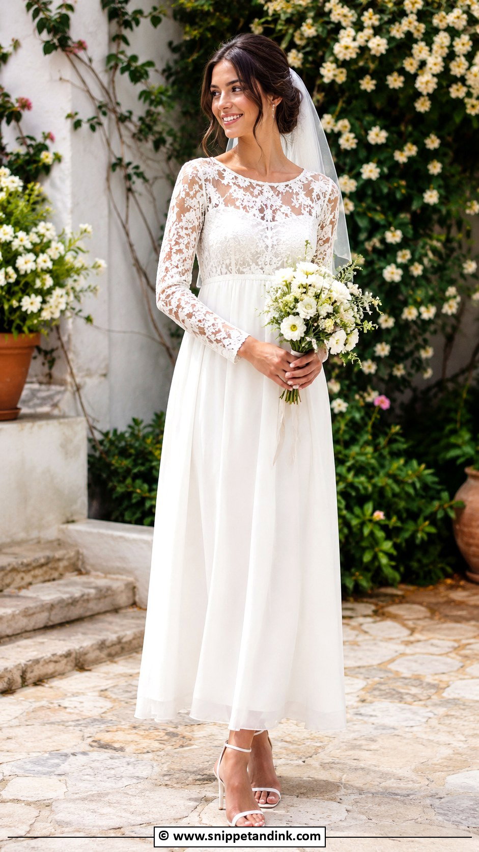 1970s Empire Waist Wedding Dress - Snippet and Ink - 25 1970s Wedding Dress Ideas