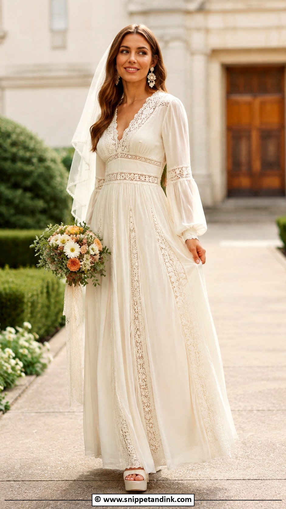 1970s Maxi Wedding Dress - Snippet and Ink - 25 1970s Wedding Dress Ideas