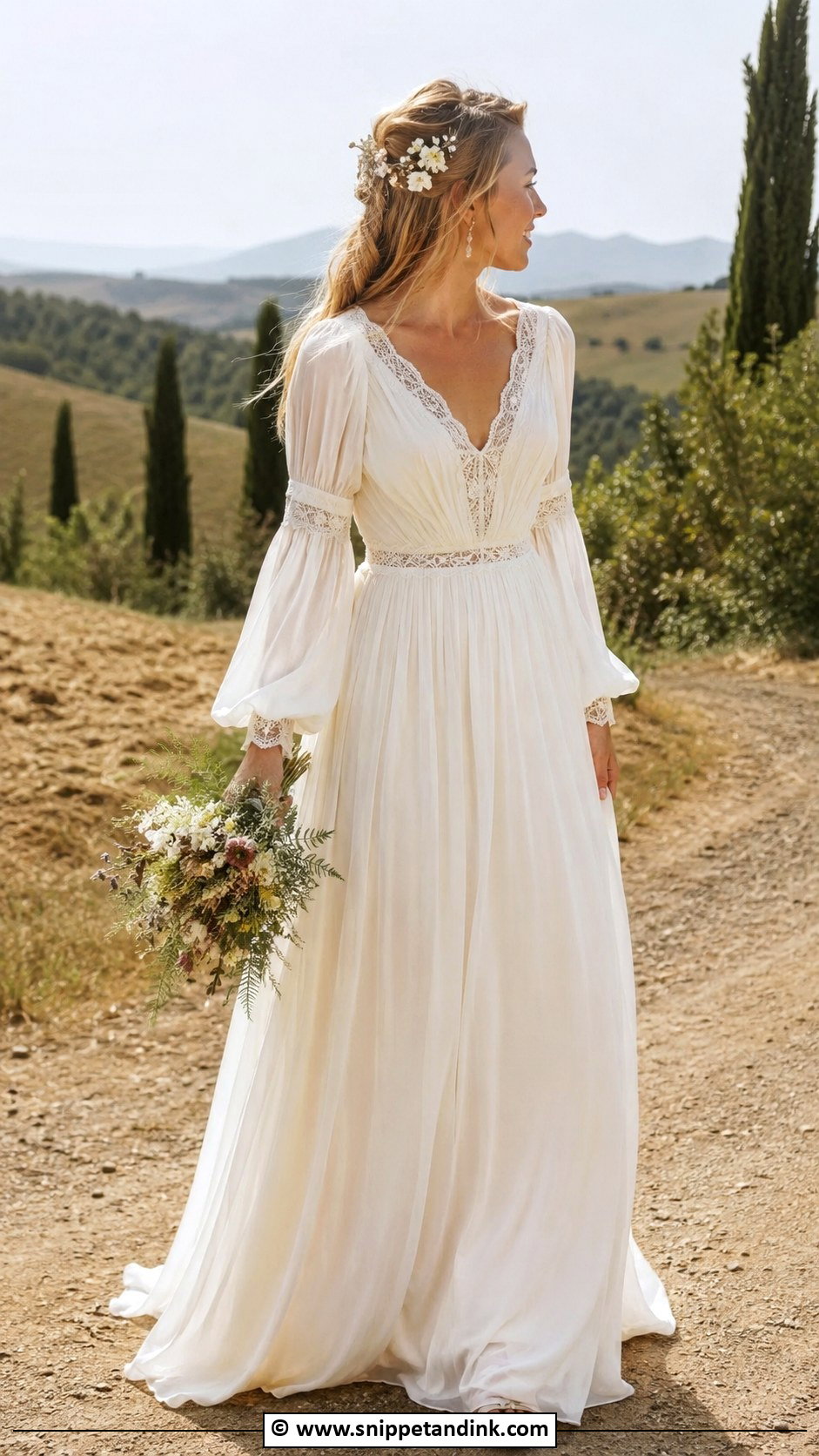 1970s Peasant Sleeve Wedding Dress - Snippet and Ink - 30 Vintage Wedding Dress 1970s Ideas