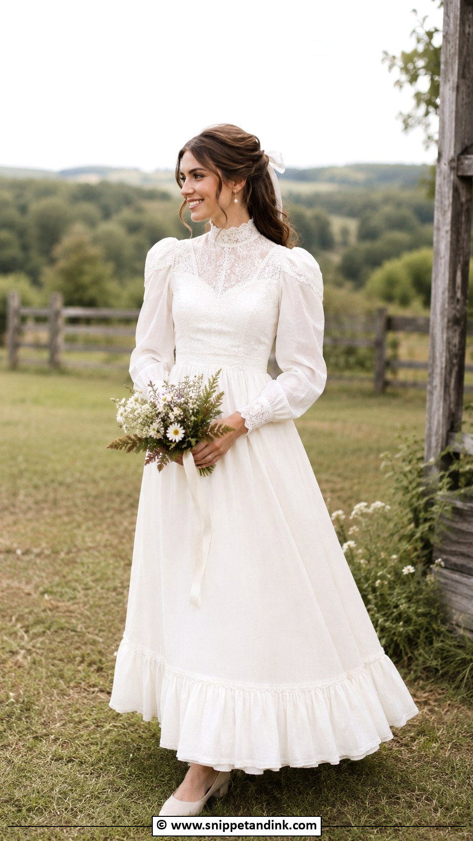 1970s Prairie Wedding Dress - Snippet and Ink - 30 Vintage Wedding Dress 1970s Ideas