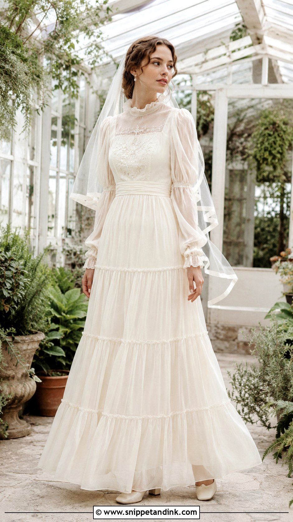 1970s Prairie Wedding Dress - Snippet and Ink - 20 Vintage Inspired Wedding Dress Ideas