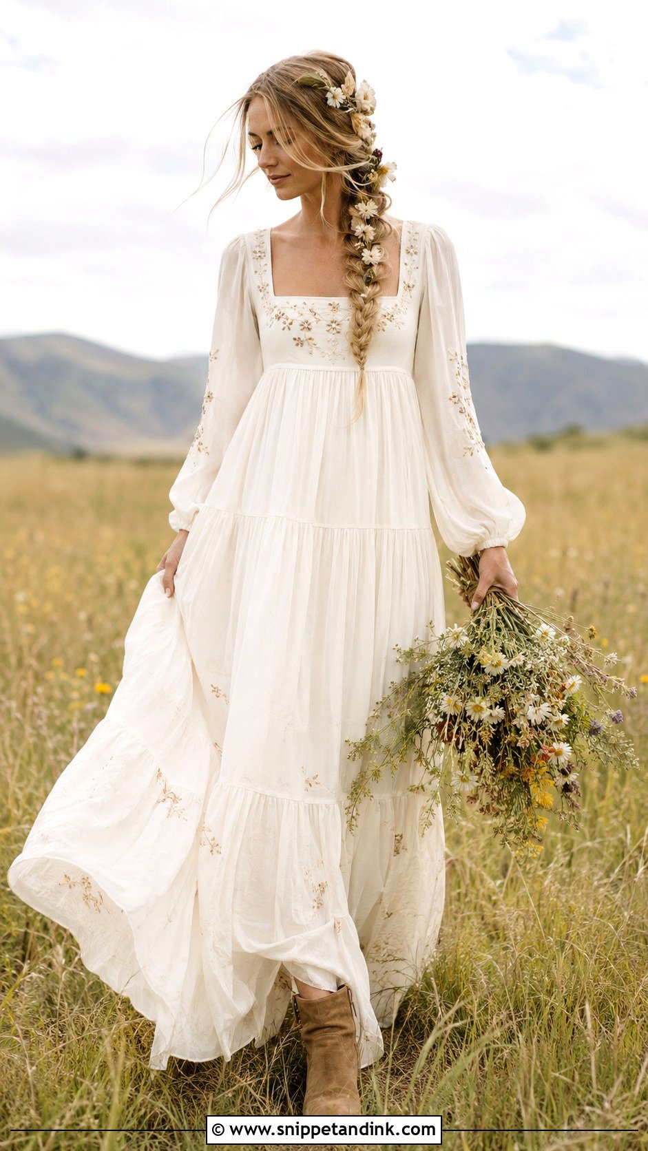 1970s Prairie Wedding Dress - Snippet and Ink - 20 Boho Vintage Wedding Dress Ideas