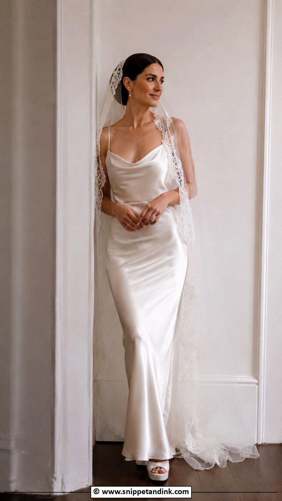 1970s Satin Slip Wedding Dress - Snippet and Ink - 30 Vintage Wedding Dress 1970s Ideas