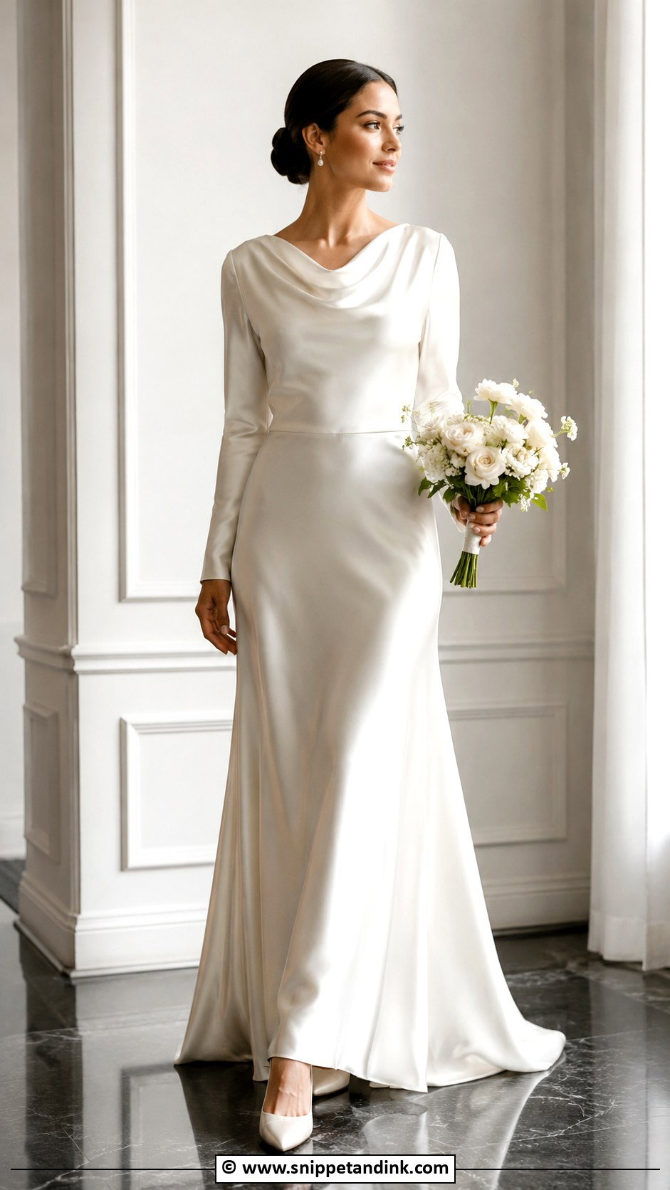 1970s Satin Wedding Dress - Snippet and Ink - 25 1970s Wedding Dress Ideas