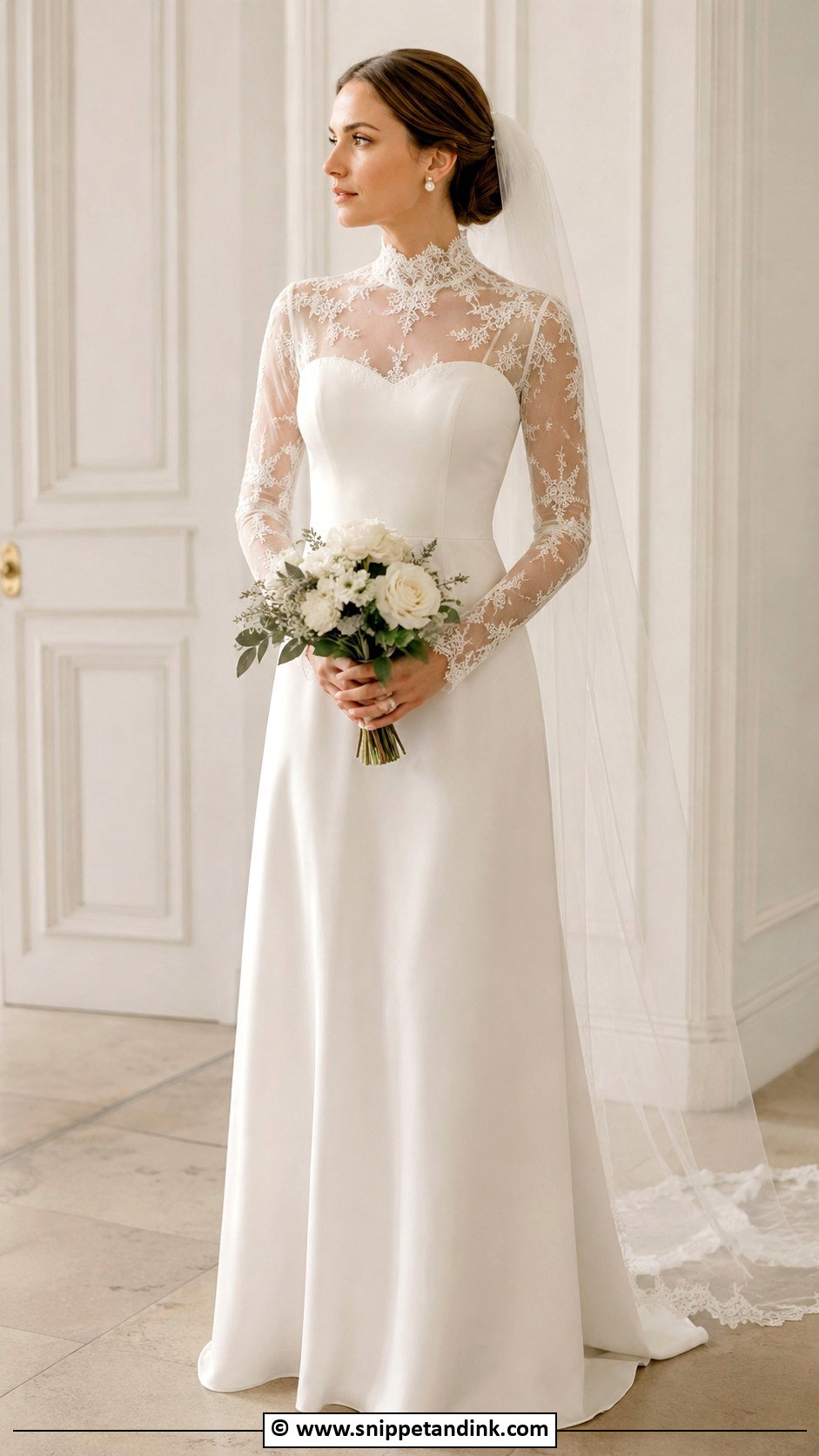 1970s Sheer Yoke Wedding Dress - Snippet and Ink - 25 1970s Wedding Dress Ideas