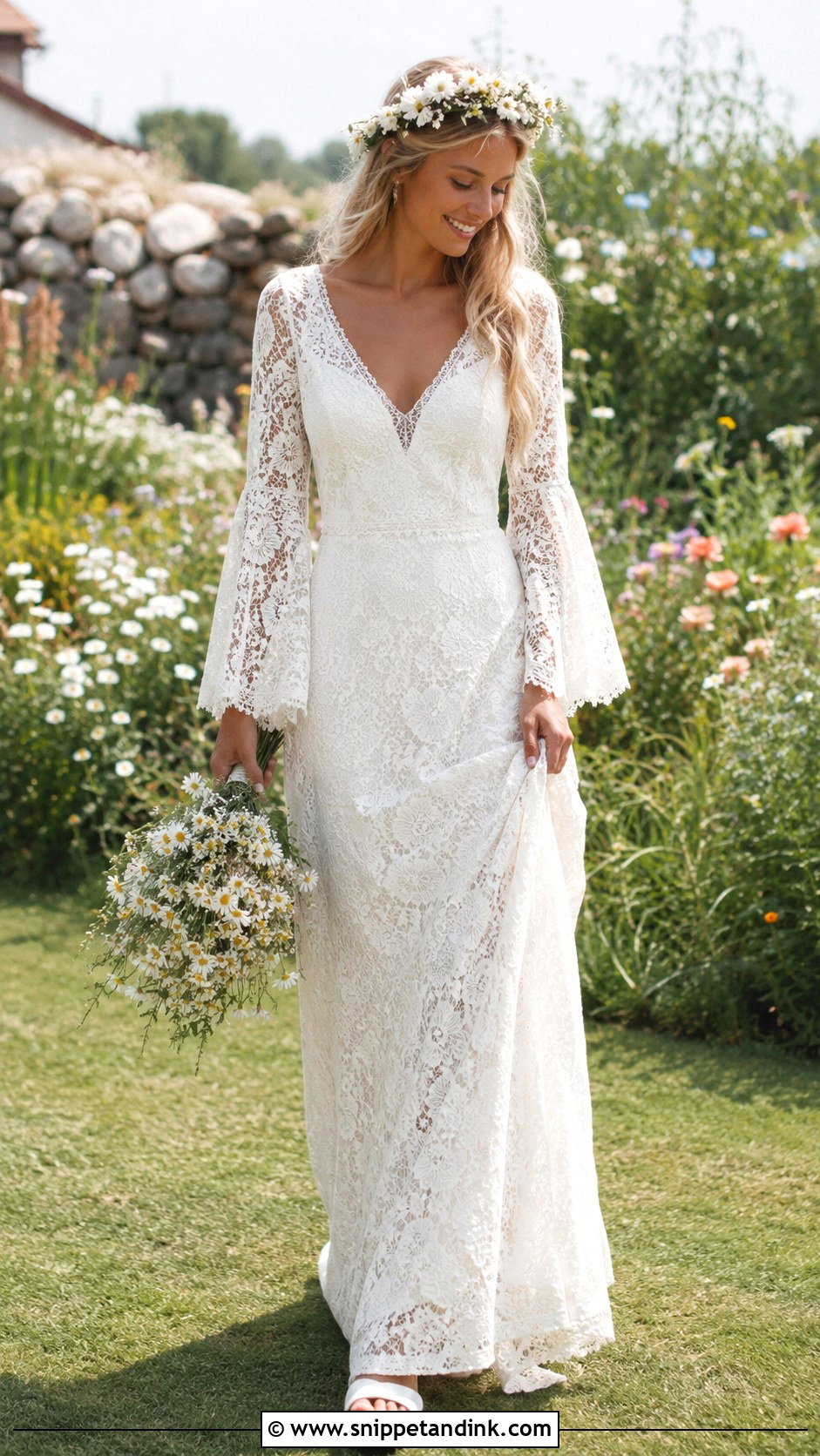 1971 Bohemian Lace Wedding Dress - Snippet and Ink - 20 1971 Wedding Dresses