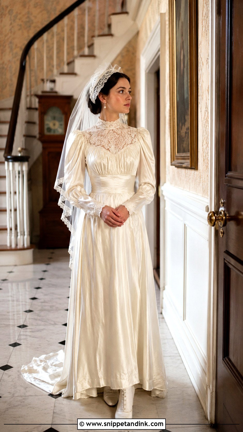 1971 Edwardian Wedding Dress - Snippet and Ink - 20 1971 Wedding Dresses