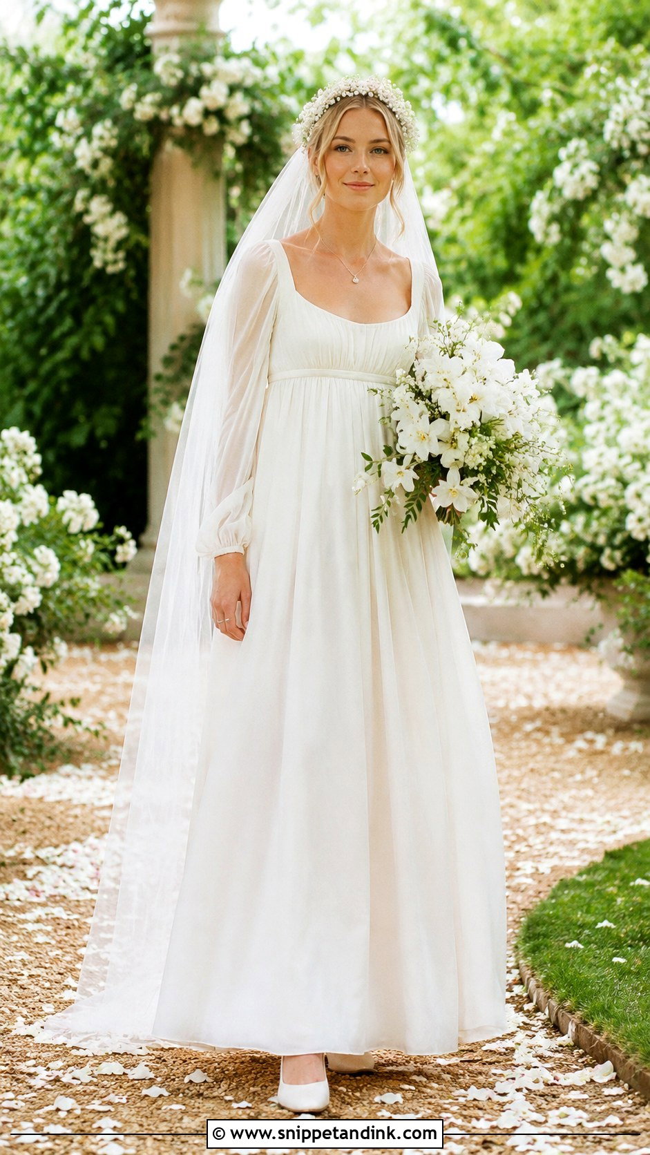 1971 Empire Waist Wedding Dress - Snippet and Ink - 20 1971 Wedding Dresses