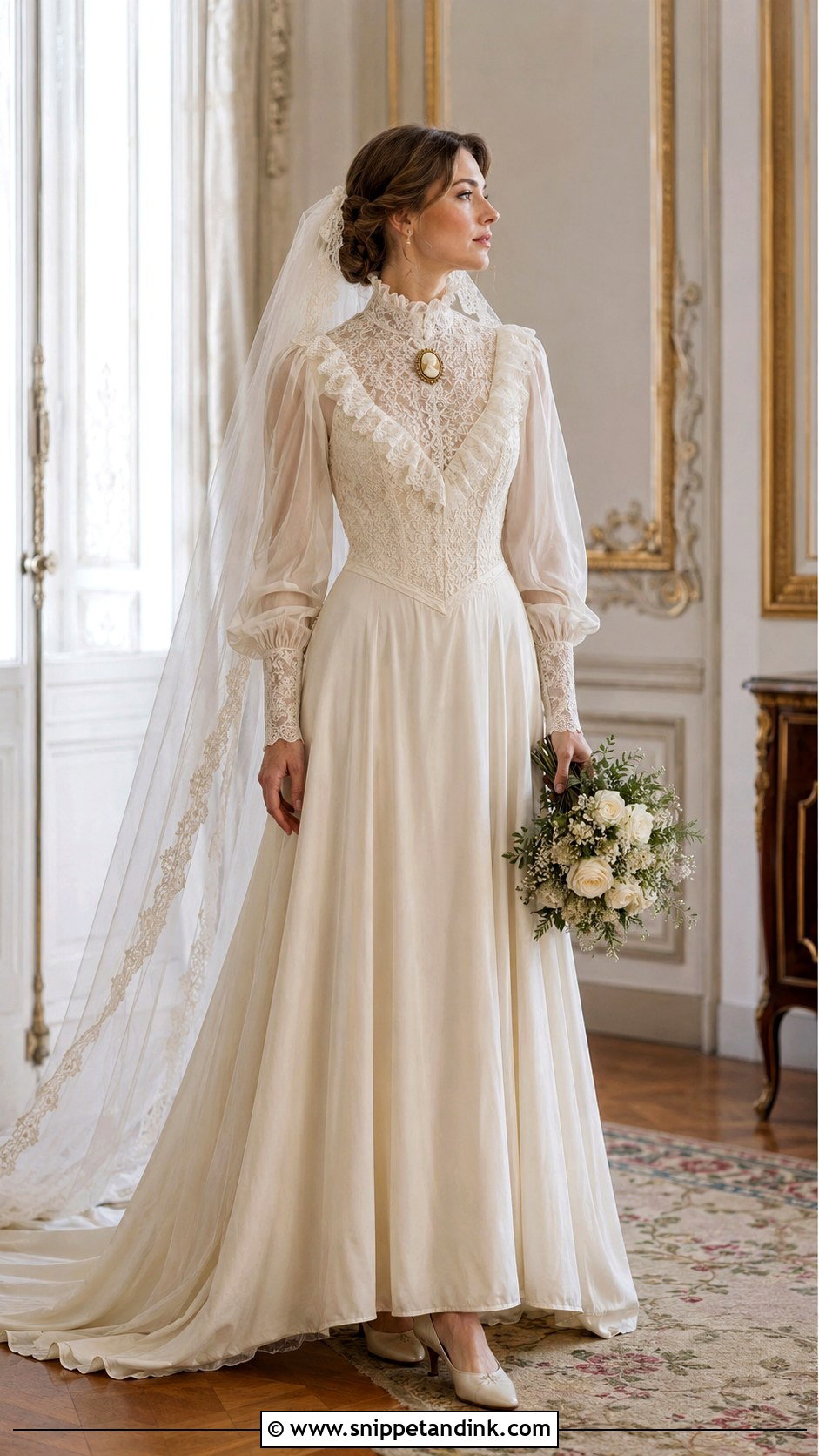 1971 Victorian Ruffle Wedding Dress - Snippet and Ink - 20 1971 Wedding Dresses