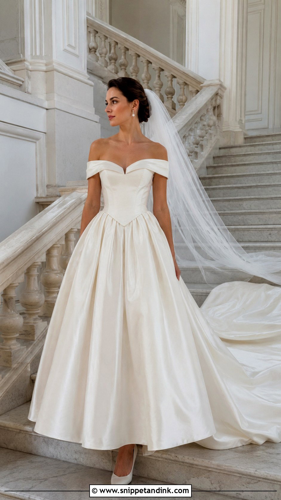 1980s Basque Waist Wedding Dress - Snippet and Ink - 20 Vintage Inspired Wedding Dress Ideas