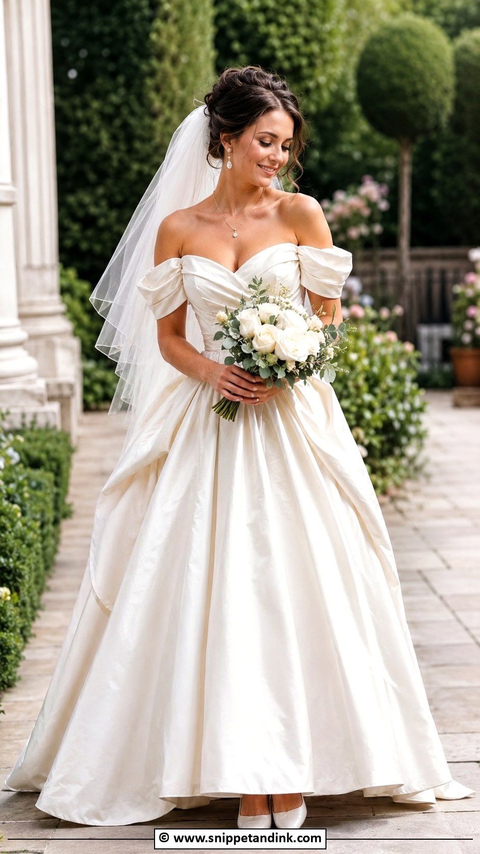 1980s Off Shoulder Wedding Dress - Snippet and Ink - 30 1980s Wedding Dress Ideas