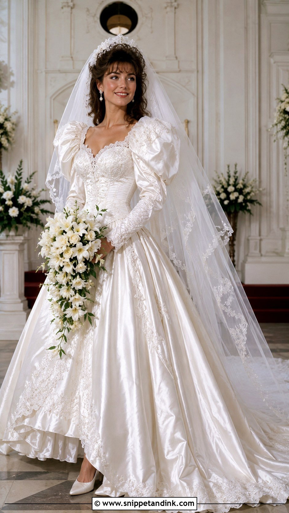 1980s Princess Wedding Dress - Snippet and Ink - 25 Historical Wedding Dresses