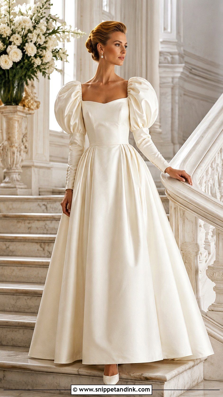 1980s Puff Sleeve Wedding Dress - Snippet and Ink - 25 Retro Wedding Dress Ideas