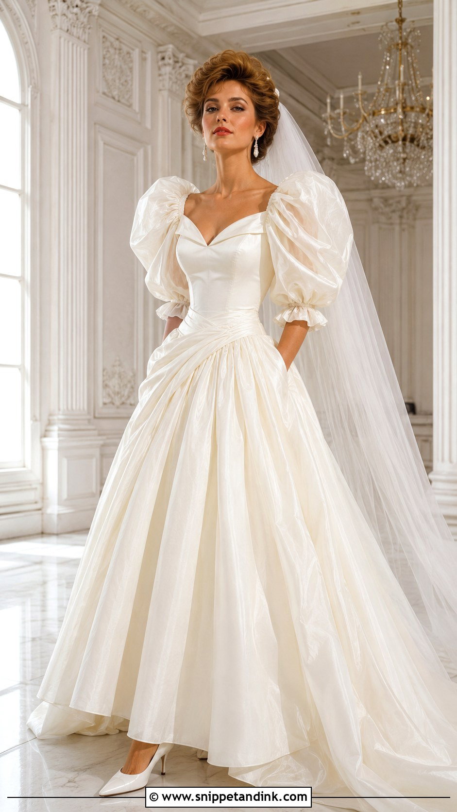1980s Puff Sleeve Wedding Dress - Snippet and Ink - 20 Vintage Inspired Wedding Dress Ideas