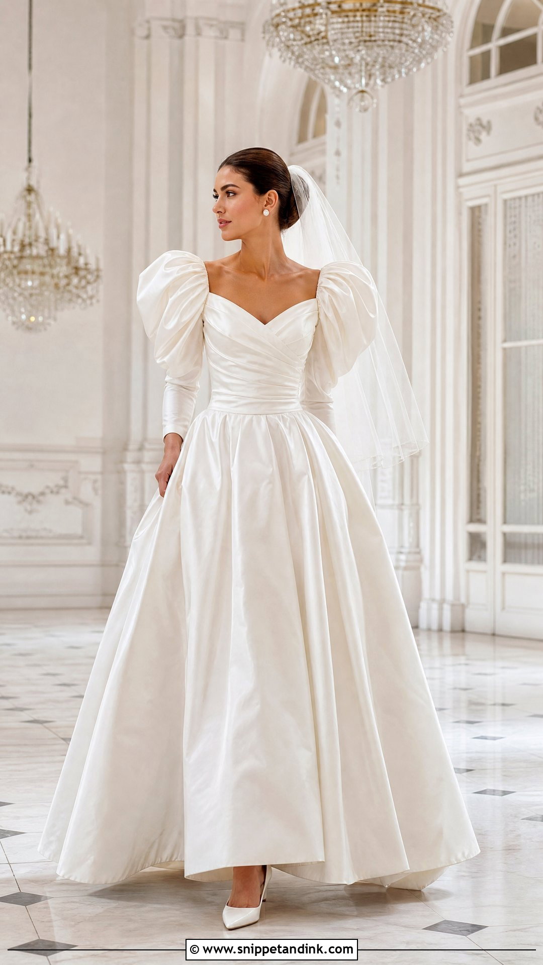 1980s Puff Sleeve Wedding Dress - Snippet and Ink - 20 Vintage Retro Wedding Dress Ideas