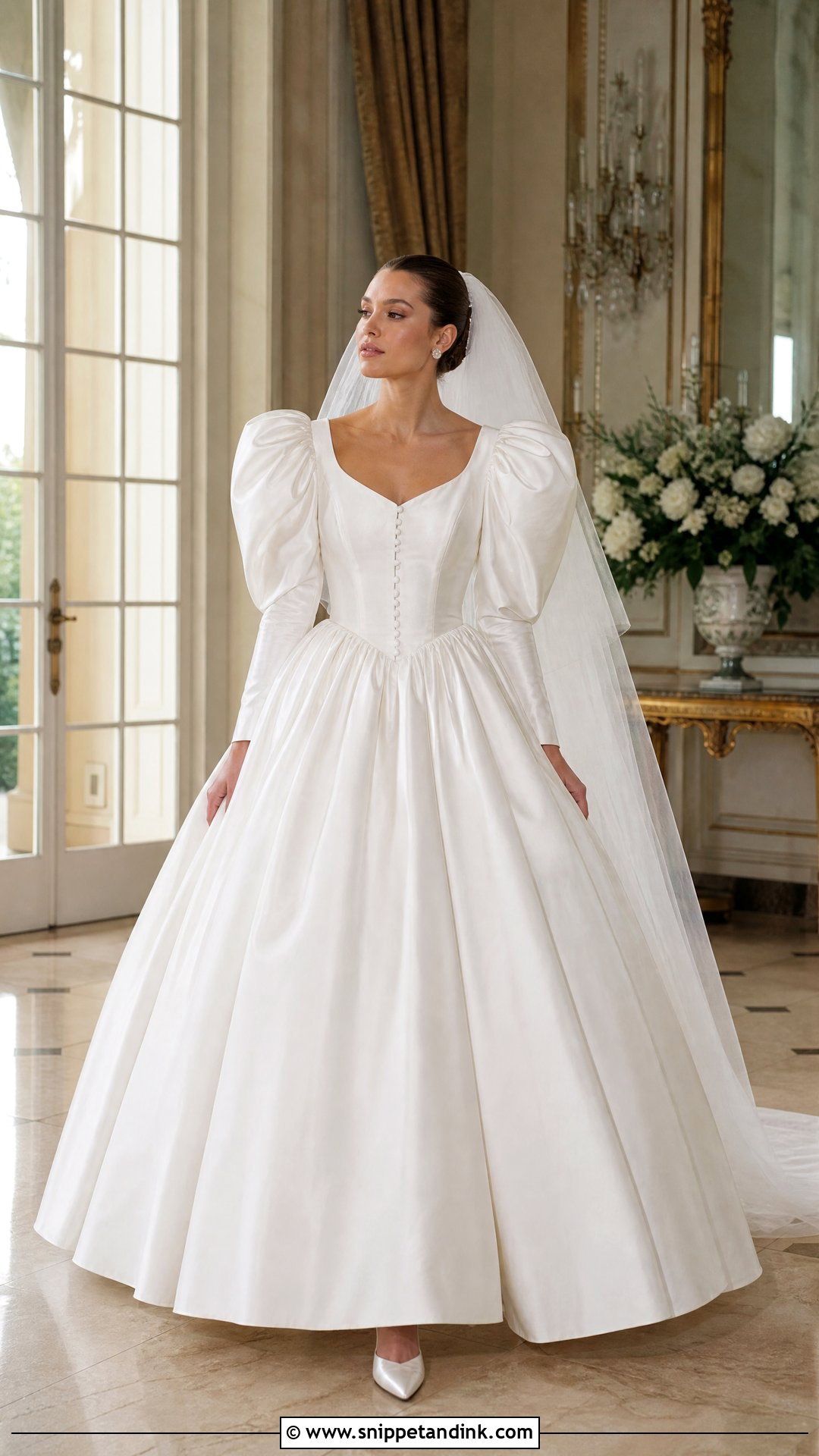1980s Puff Sleeve Wedding Dress - Snippet and Ink - 20 Old School Wedding Dress Ideas