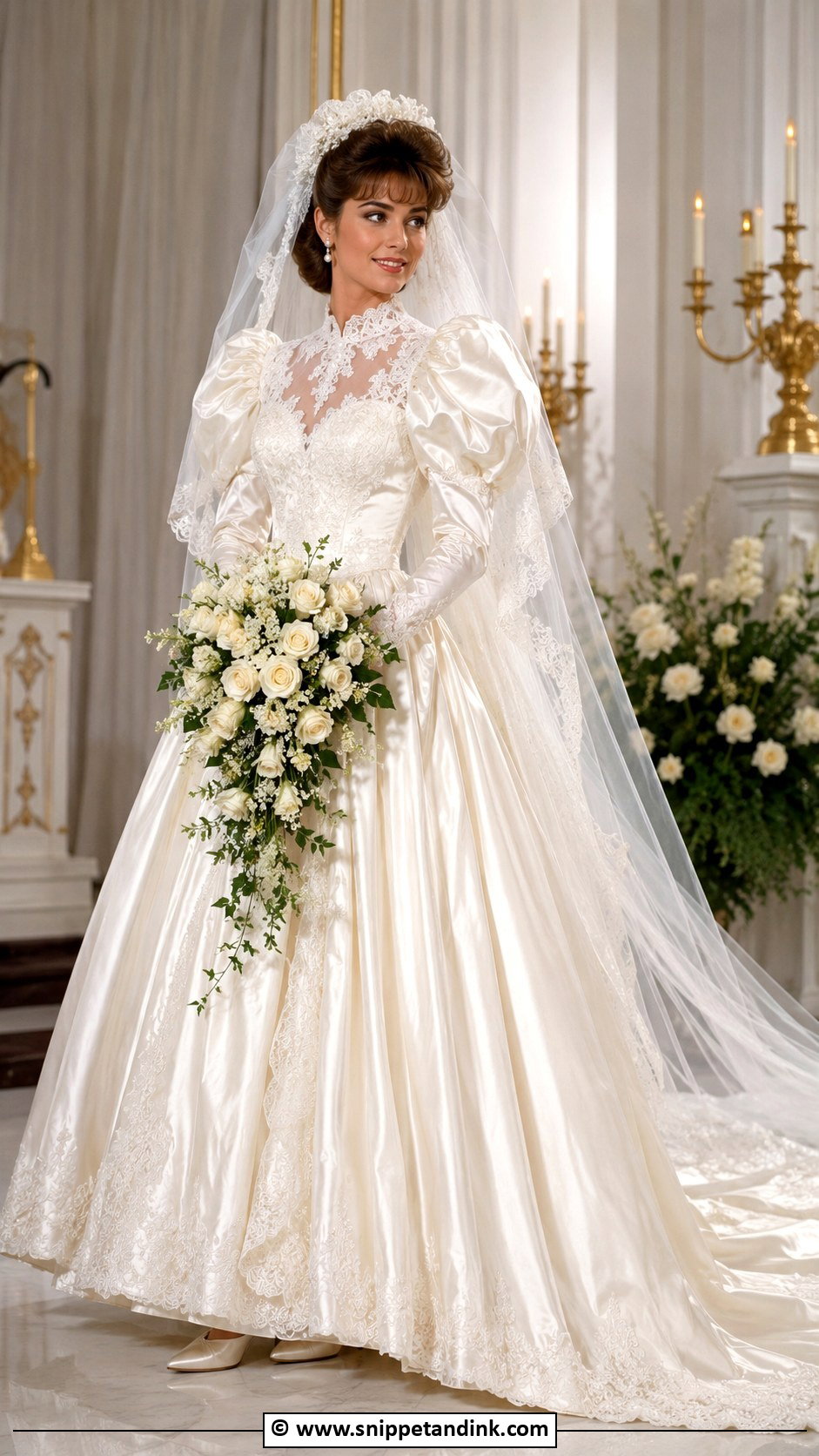 1980s Sheer Yoke Wedding Dress - Snippet and Ink - 30 1980s Wedding Dress Ideas