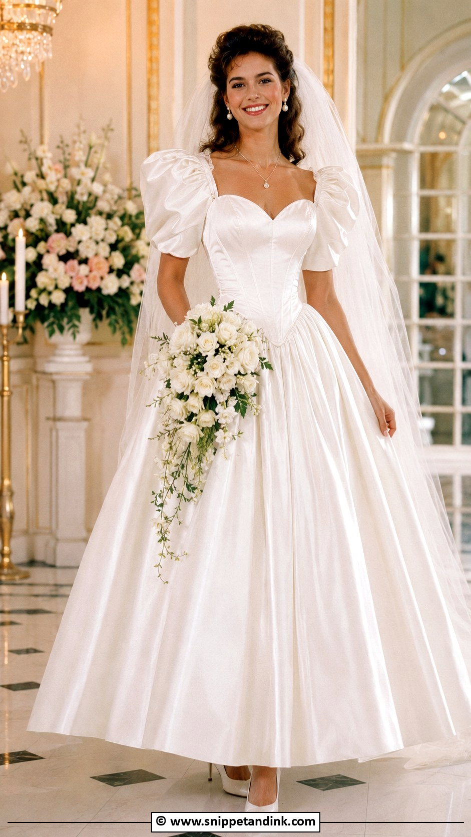1980s Sweetheart Neckline Wedding Dress - Snippet and Ink - 30 1980s Wedding Dress Ideas