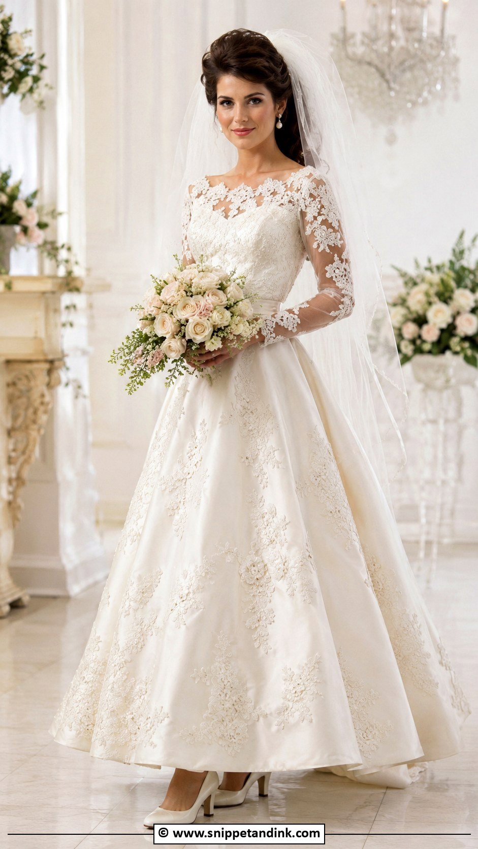 1980s Wedding Dress With Applique - Snippet and Ink - 30 1980s Wedding Dress Ideas