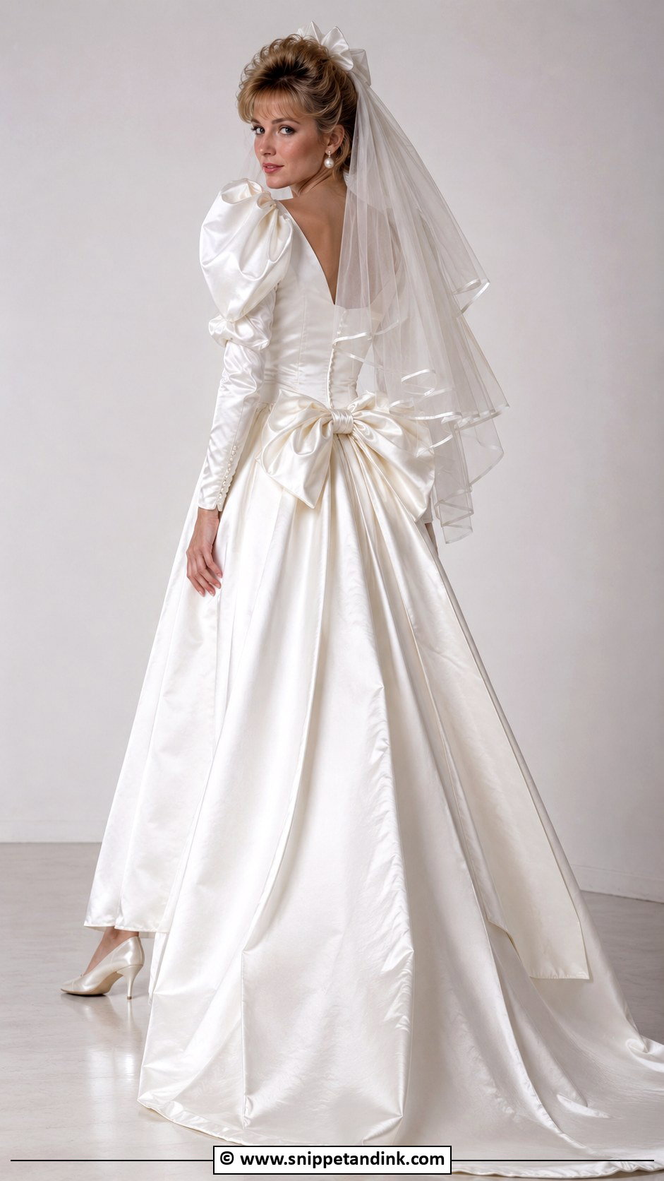 1980s Wedding Dress With Bow - Snippet and Ink - 30 1980s Wedding Dress Ideas