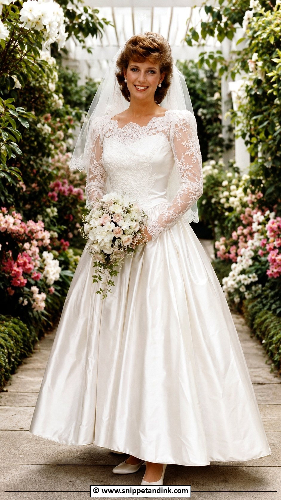 1980s Wedding Dress With Lace Sleeves - Snippet and Ink - 30 1980s Wedding Dress Ideas