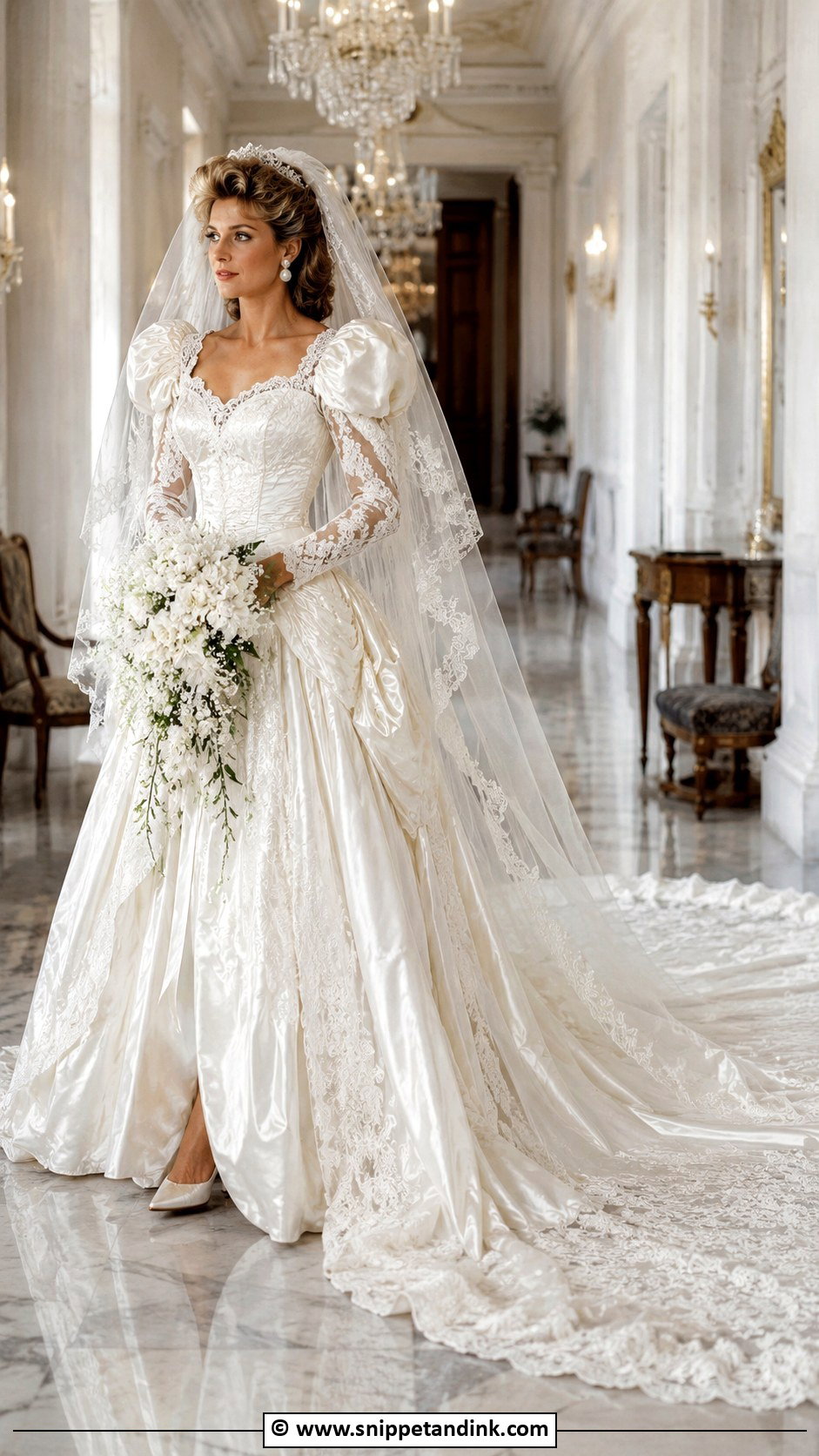 1980s Wedding Dress With Long Train - Snippet and Ink - 30 1980s Wedding Dress Ideas
