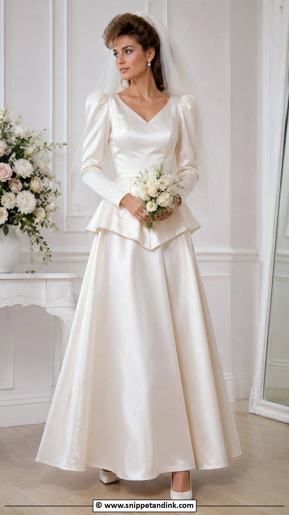 1980s Wedding Dress With Peplum - Snippet and Ink - 30 1980s Wedding Dress Ideas