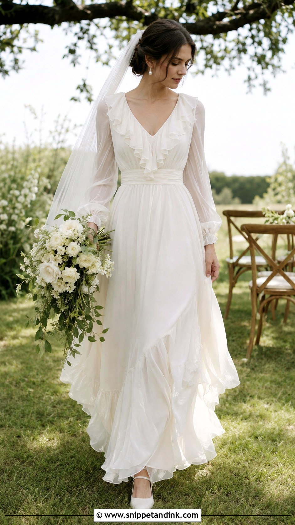 1981 Chiffon Wedding Dress - Snippet and Ink - 20 1981 Wedding Dresses