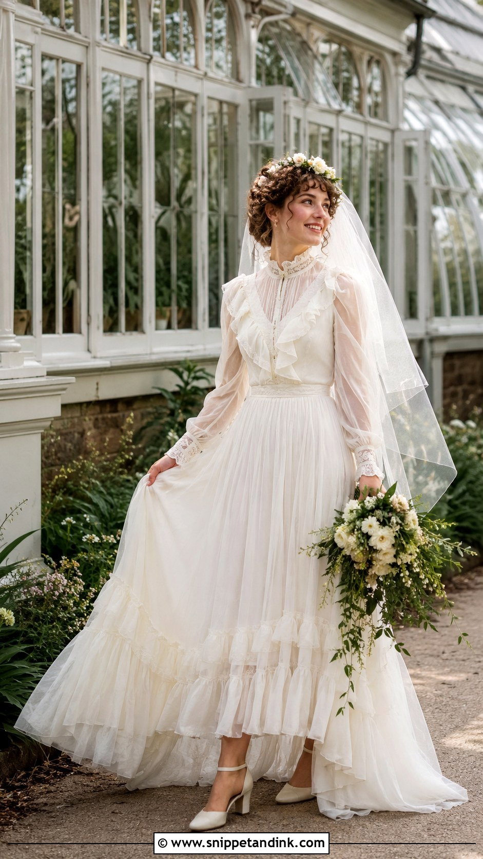 1981 Edwardian Ruffle Wedding Dress - Snippet and Ink - 20 1981 Wedding Dresses