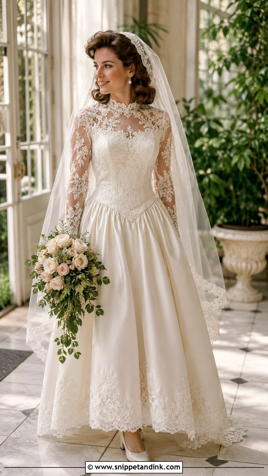 1981 Floral Lace Wedding Dress - Snippet and Ink - 20 1981 Wedding Dresses