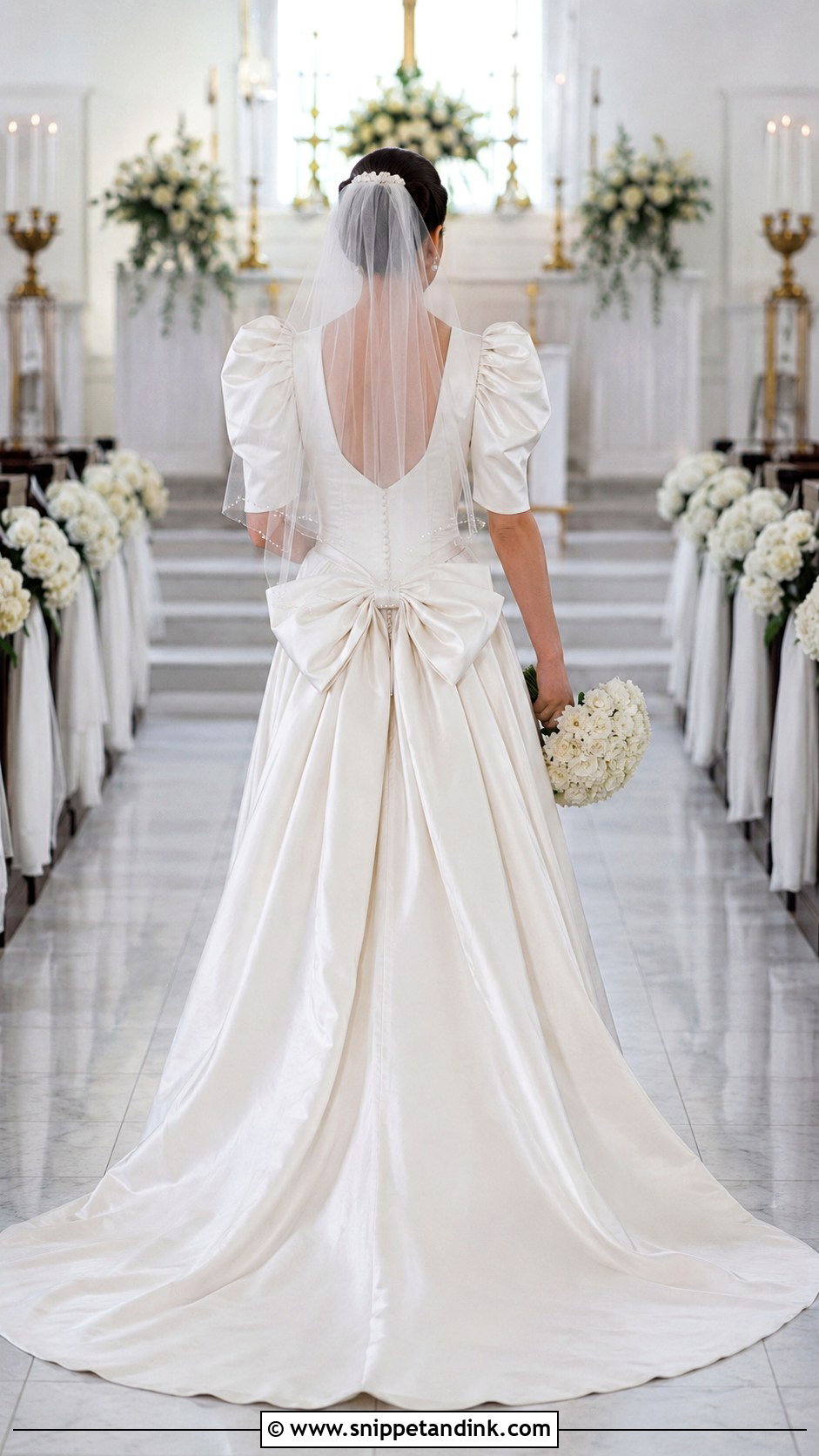 1984 Bow Back Wedding Dress - Snippet and Ink - 20 1984 Wedding Dresses