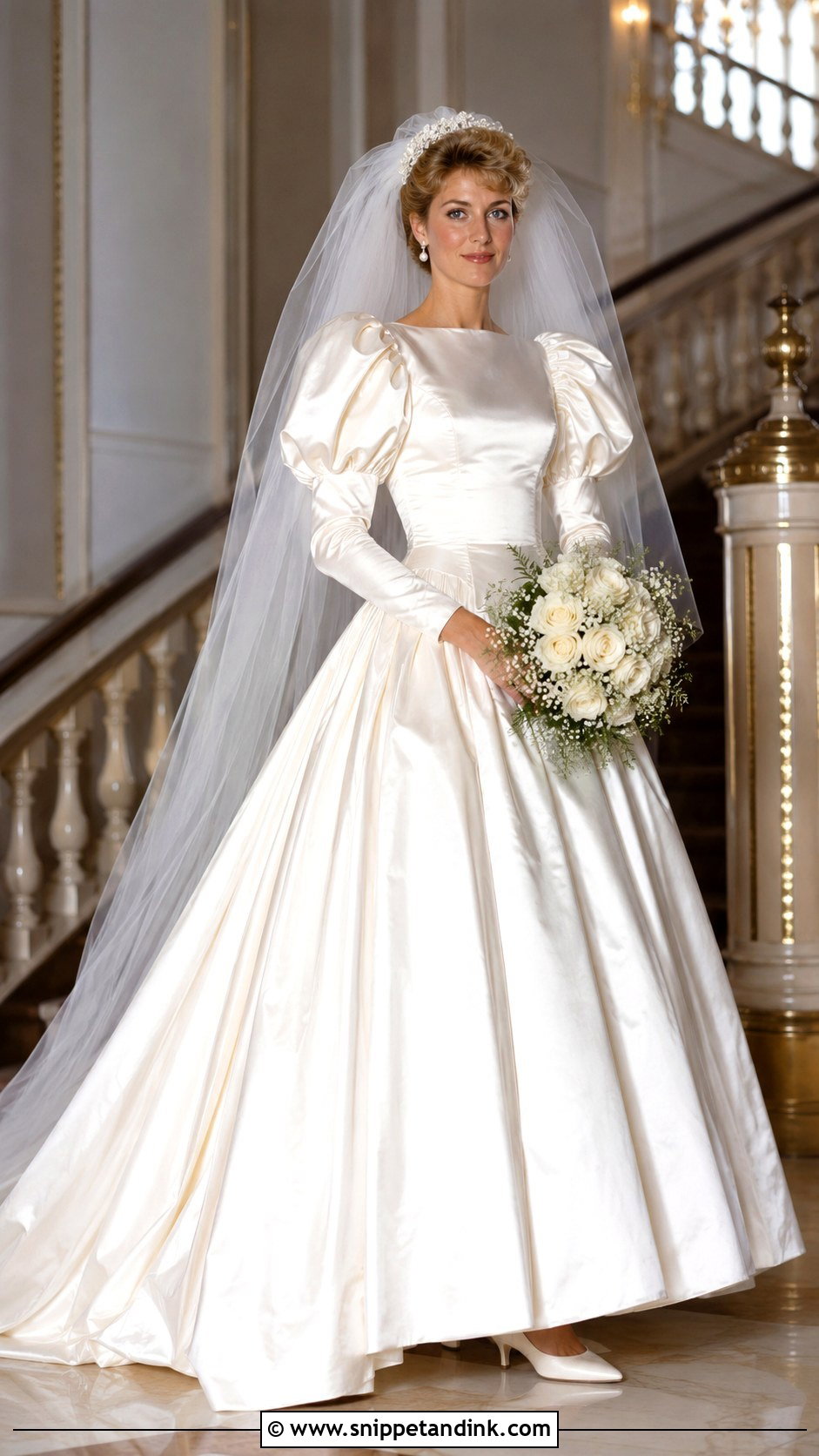 1984 Satin Ball Gown Wedding Dress - Snippet and Ink - 20 1984 Wedding Dresses
