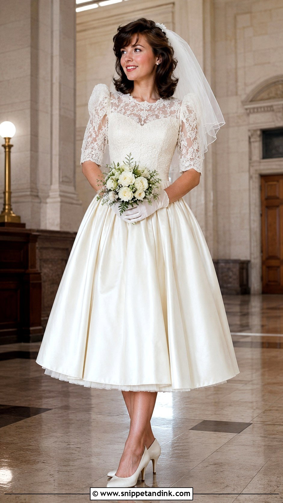 1984 Tea Length Wedding Dress - Snippet and Ink - 20 1984 Wedding Dresses