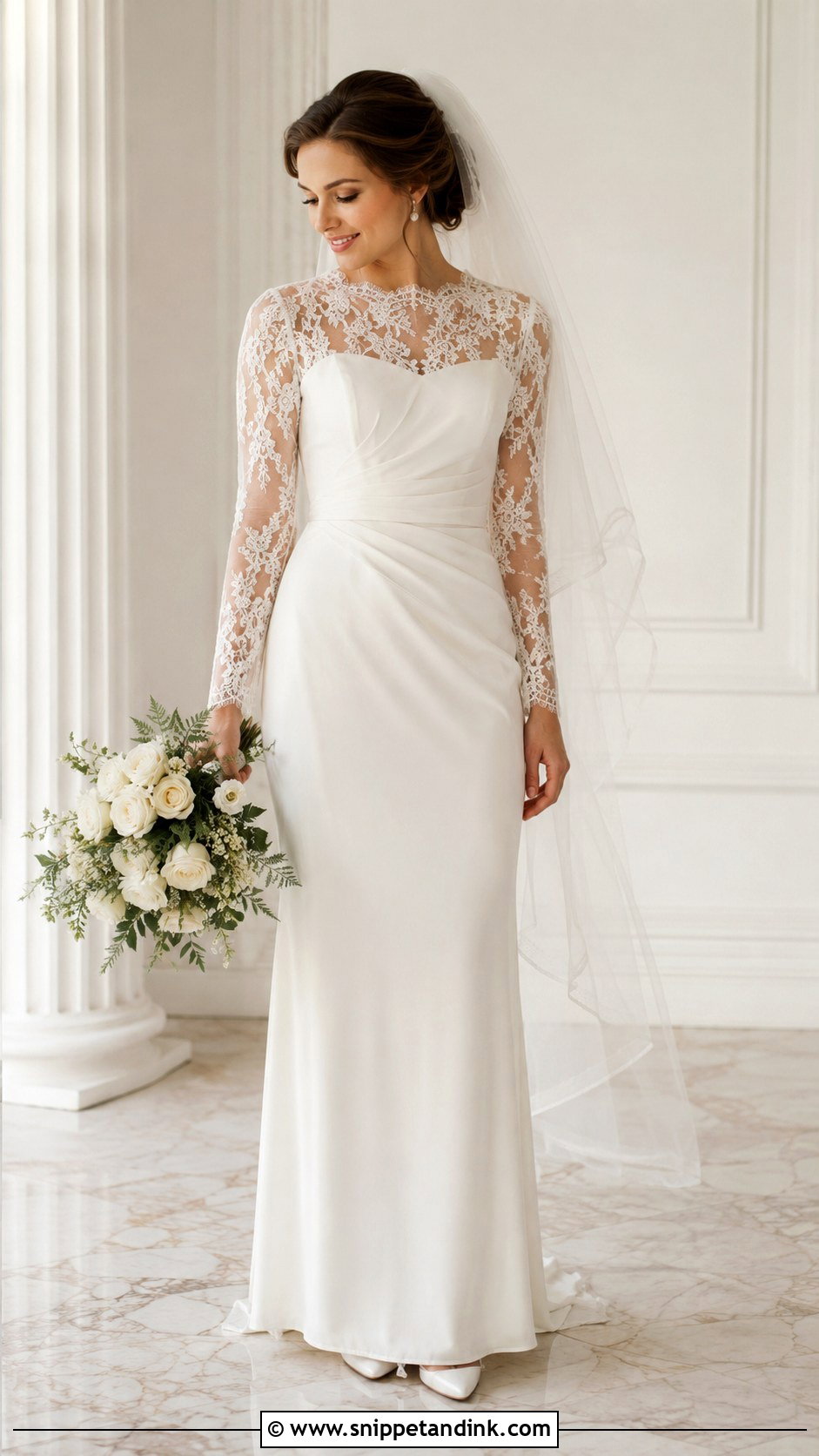 1989 Lace Sleeve Wedding Dress - Snippet and Ink - 25 1989 Wedding Dresses