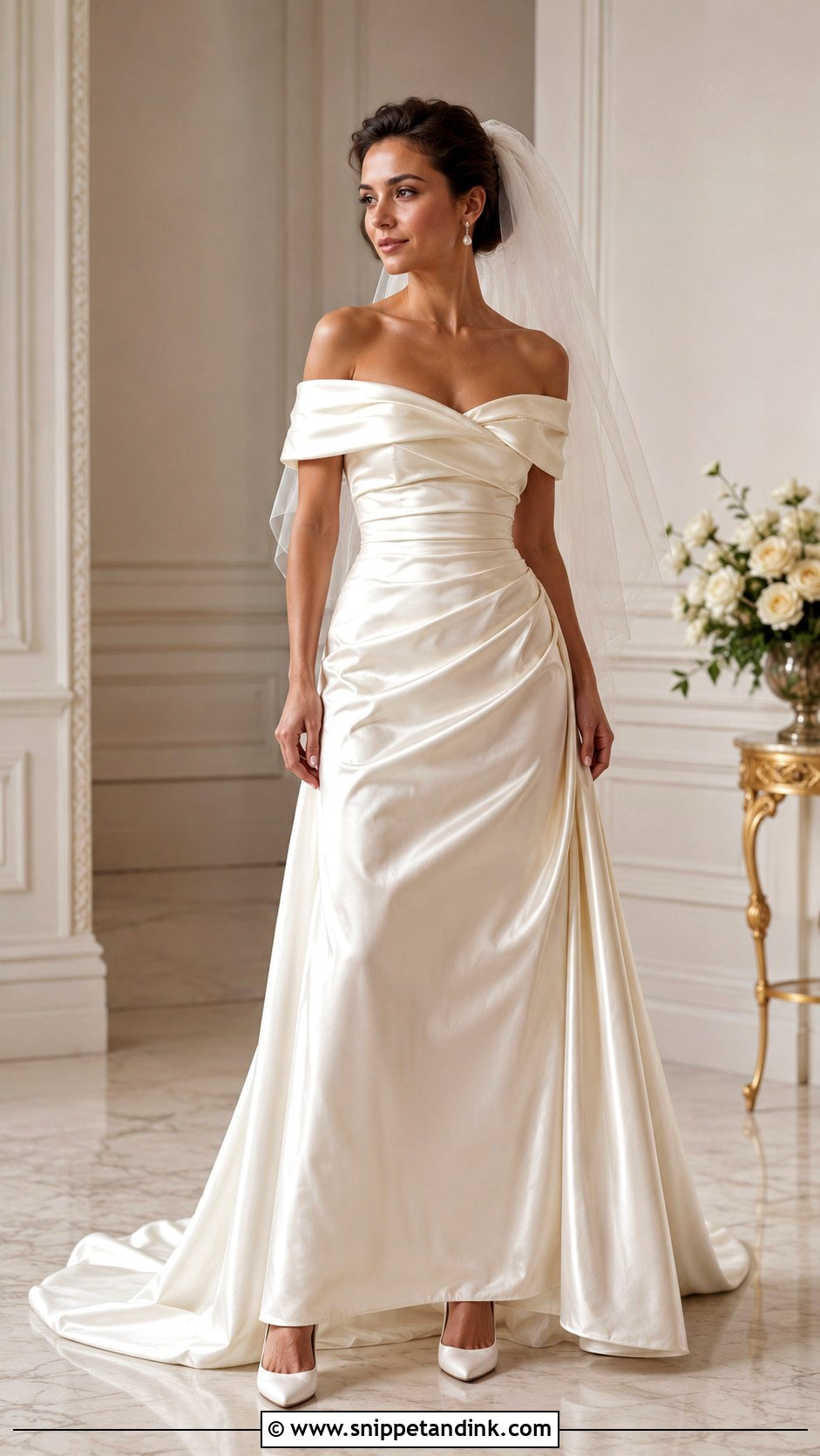 1989 Off Shoulder Wedding Dress - Snippet and Ink - 25 1989 Wedding Dresses