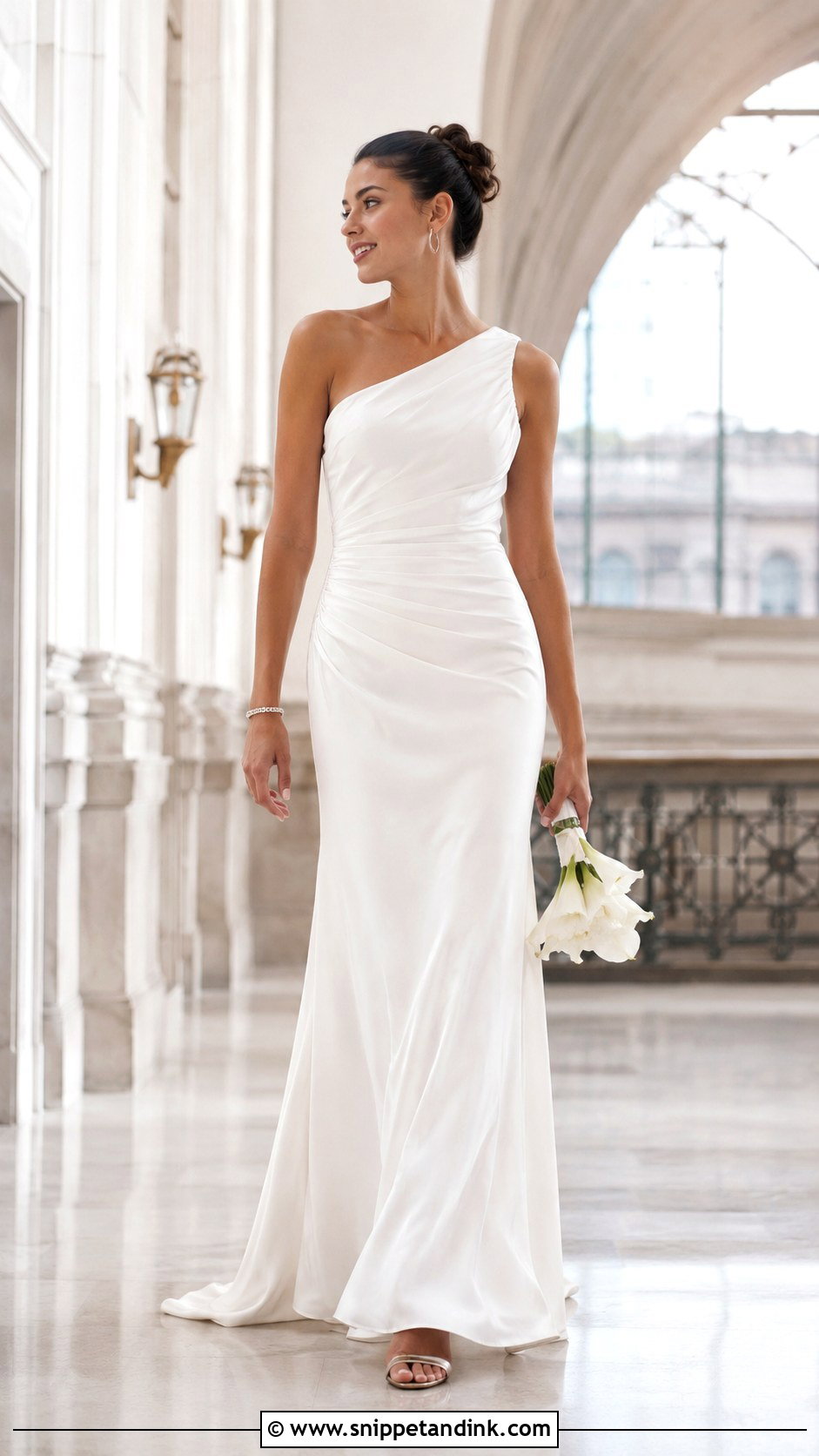 1989 One Shoulder Wedding Dress - Snippet and Ink - 25 1989 Wedding Dresses