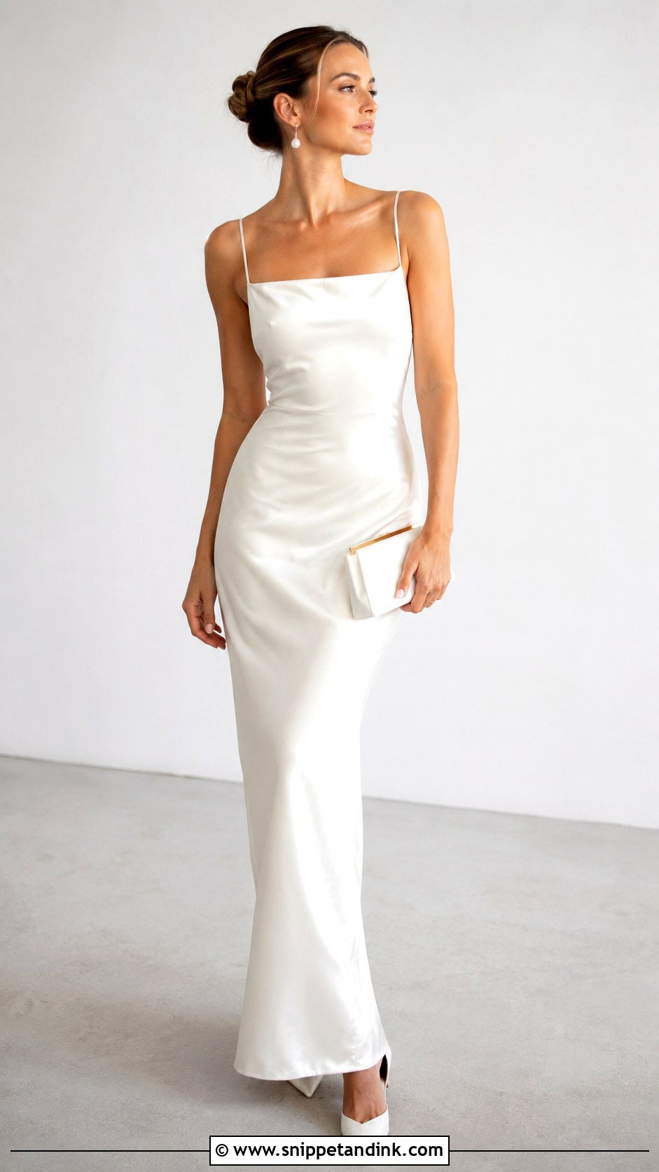 1989 Satin Column Wedding Dress - Snippet and Ink - 25 1989 Wedding Dresses