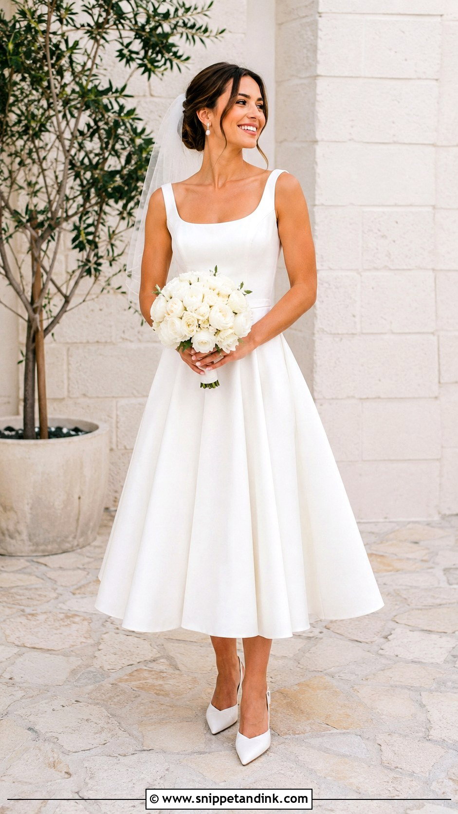1989 Tea Length Wedding Dress - Snippet and Ink - 25 1989 Wedding Dresses