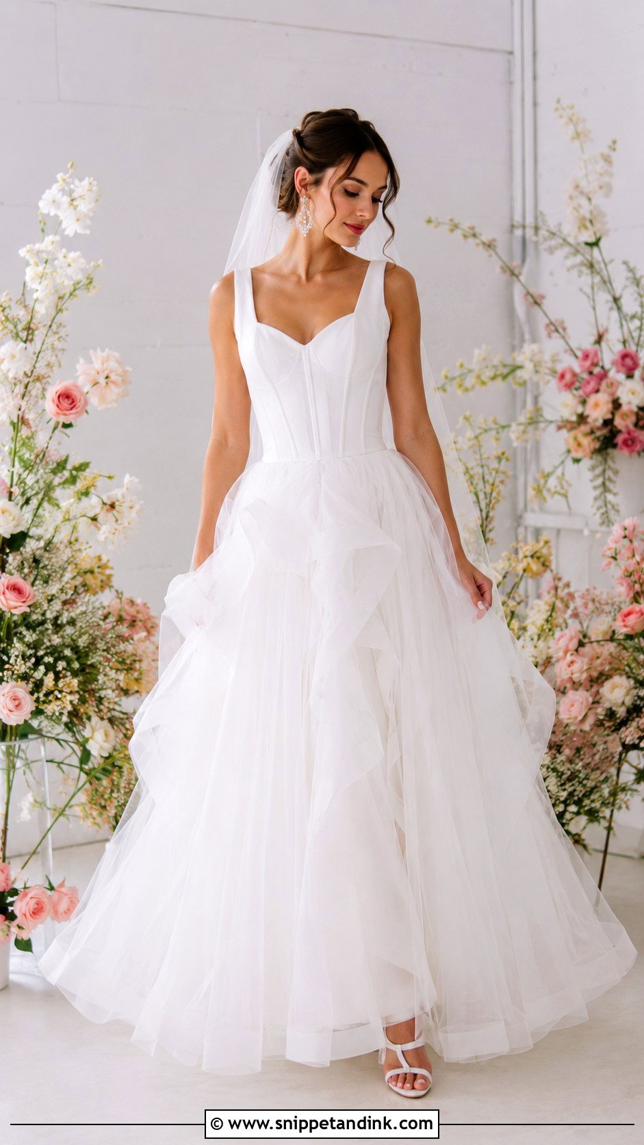 1989 Tulle Skirt Wedding Dress - Snippet and Ink - 25 1989 Wedding Dresses