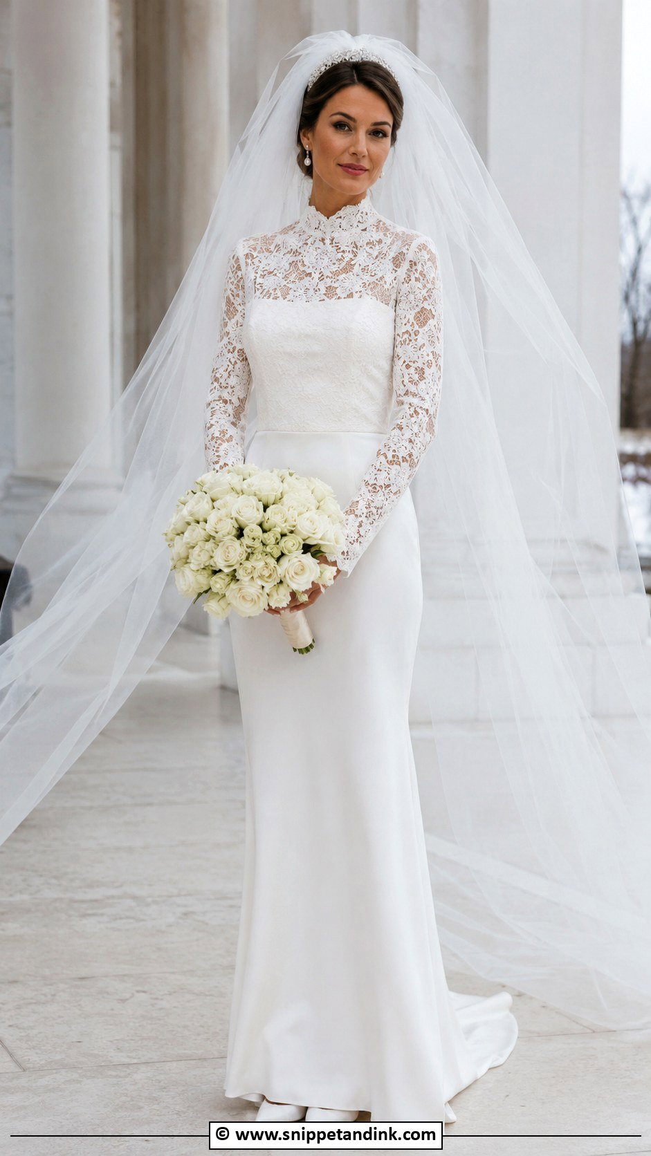 1990s High Neck Wedding Dress - Snippet and Ink - 30 1990s Wedding Dress Ideas