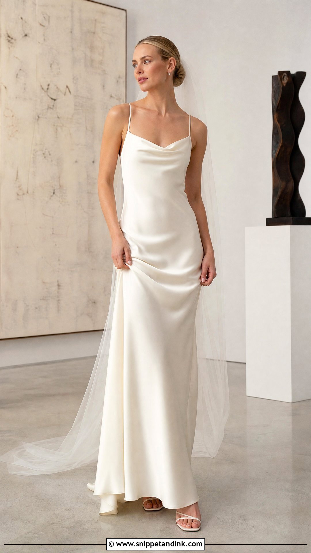 1990s Minimal Satin Slip Wedding Dress - Snippet and Ink - 20 Old School Wedding Dress Ideas