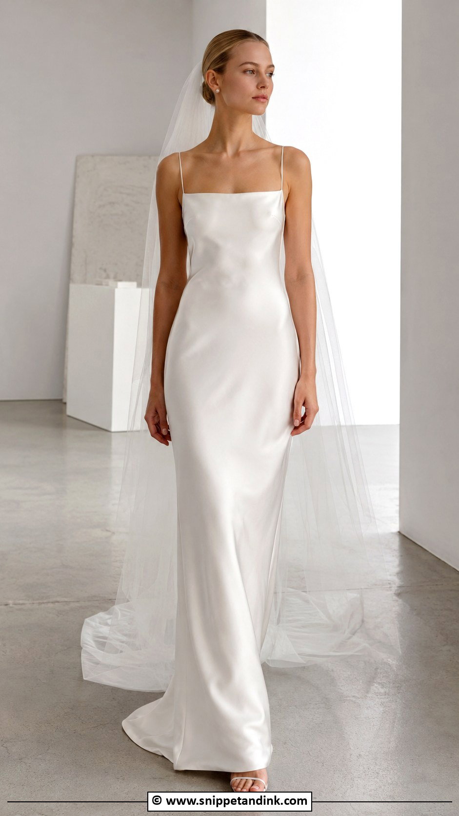 1990s Minimal Wedding Gown - Snippet and Ink - 25 Vintage Wedding Gowns