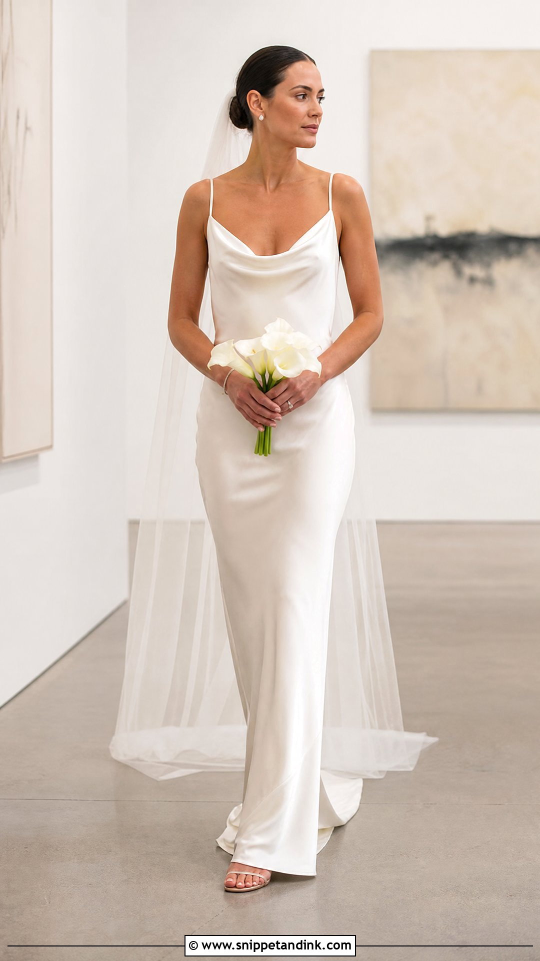 1990s Minimalist Slip Bridal Dress - Snippet and Ink - 20 Vintage Bridal Dresses