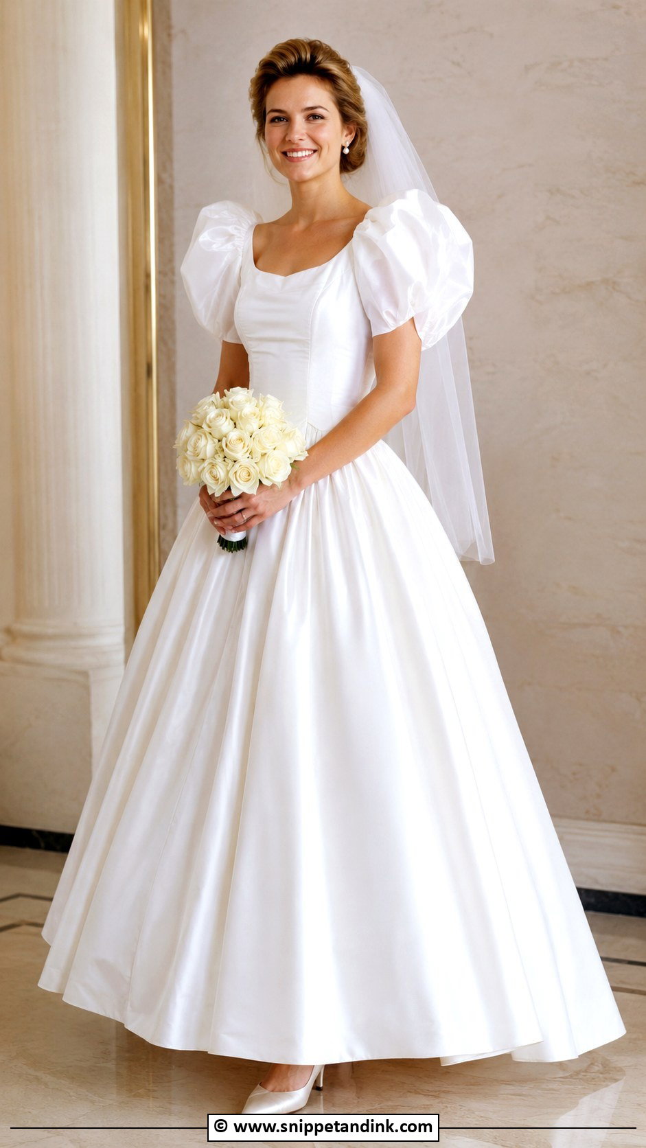 1990s Puff Sleeve Wedding Dress - Snippet and Ink - 30 1990s Wedding Dress Ideas
