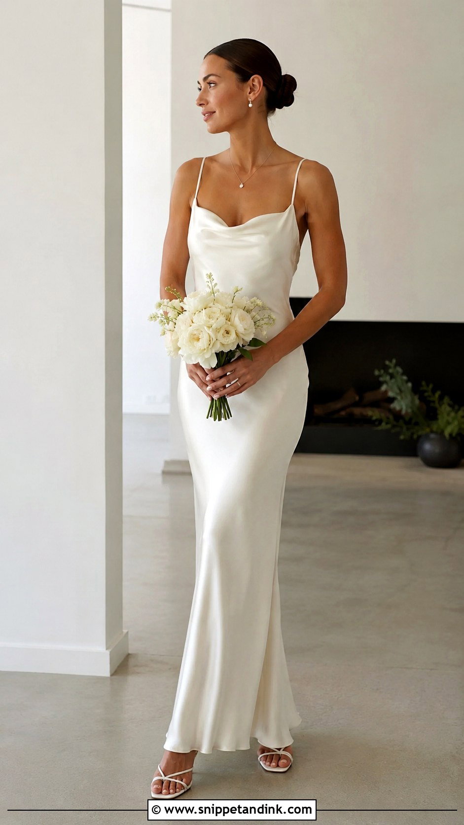 1990s Satin Slip Wedding Dress - Snippet and Ink - 25 Retro Wedding Dress Ideas