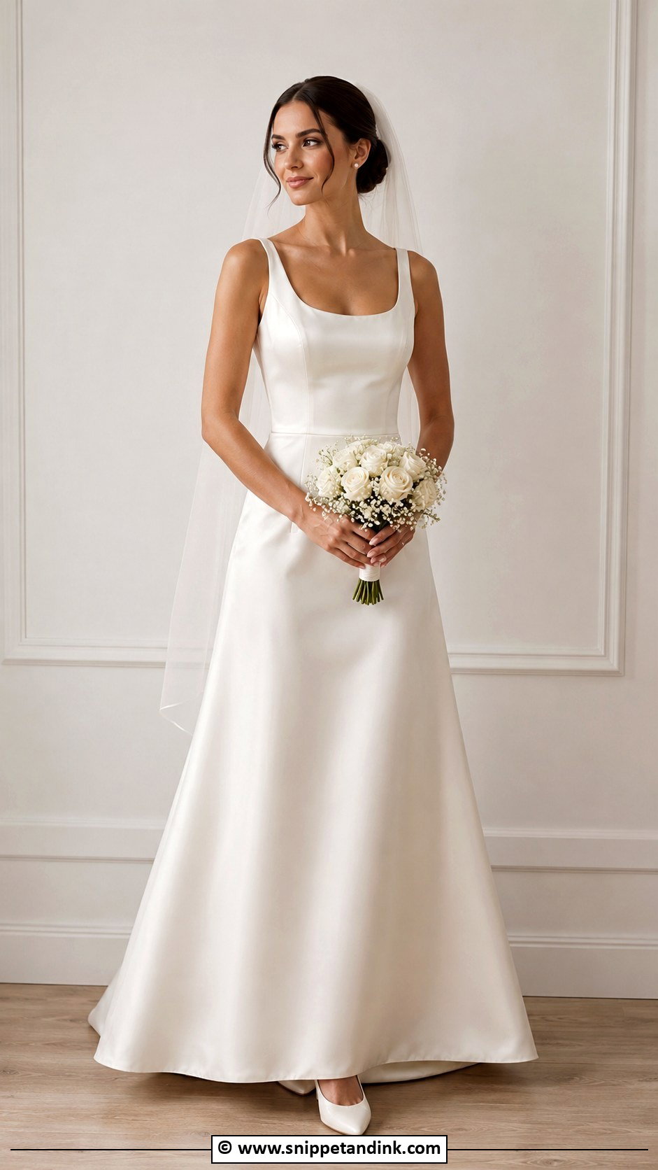 1990s Scoop Neck Wedding Dress - Snippet and Ink - 30 1990s Wedding Dress Ideas