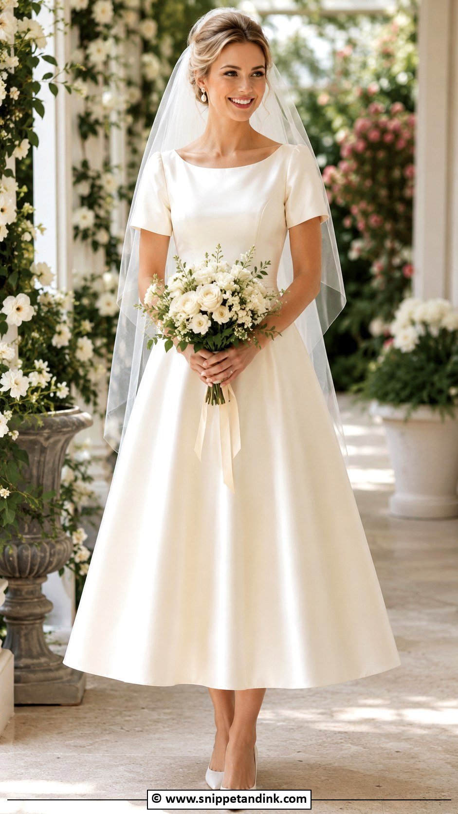1990s Short Sleeve Wedding Dress - Snippet and Ink - 30 1990s Wedding Dress Ideas