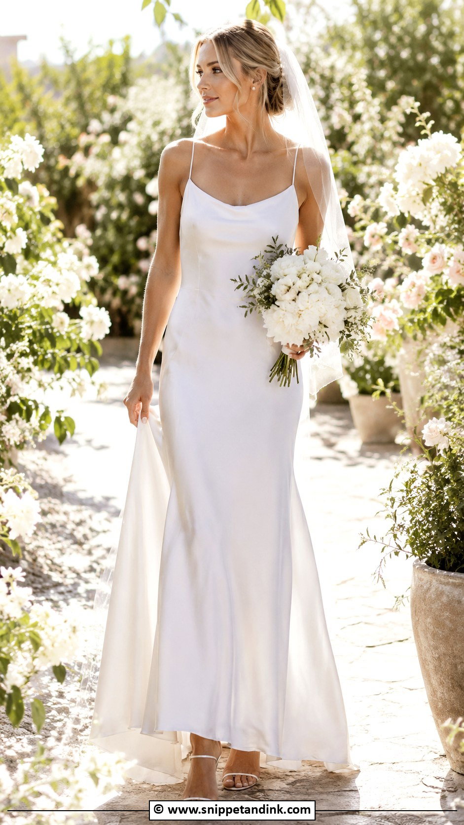 1990s Spaghetti Strap Wedding Dress - Snippet and Ink - 30 1990s Wedding Dress Ideas