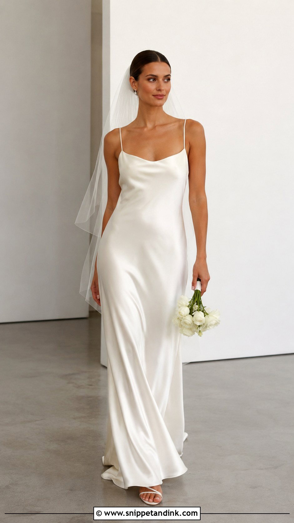 1990s Square Neck Wedding Dress - Snippet and Ink - 25 Vintage Wedding Dress Aesthetic Ideas