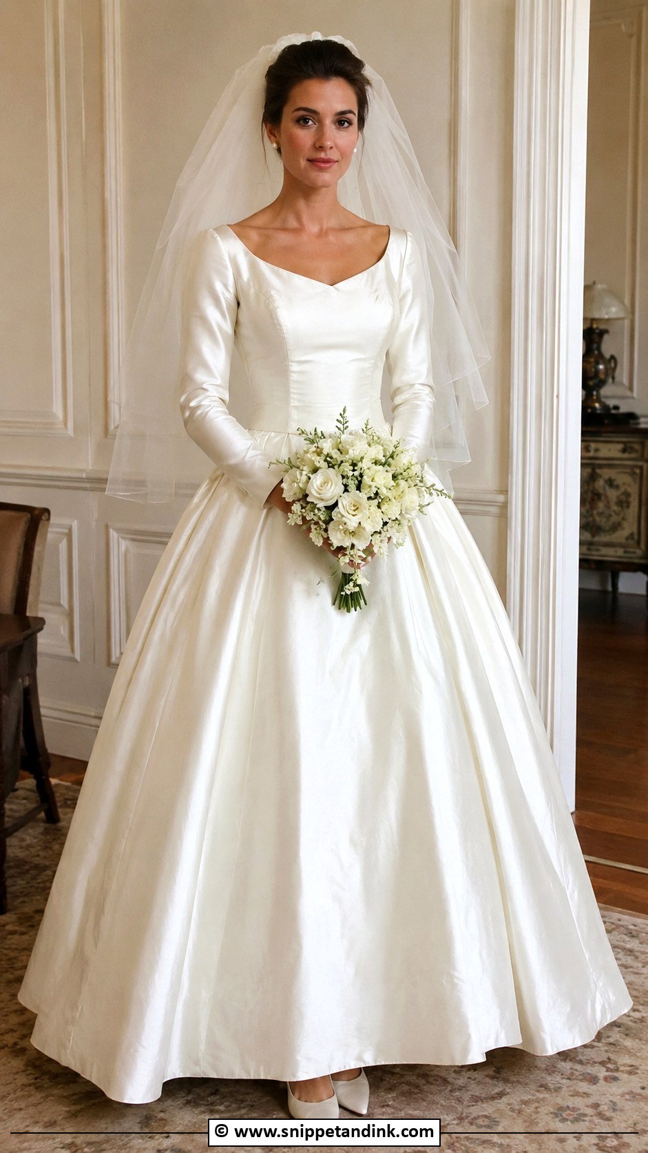 1990s Taffeta Wedding Dress - Snippet and Ink - 30 1990s Wedding Dress Ideas